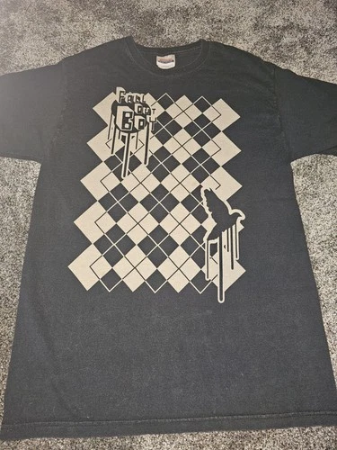 FALL OUT BOY Argyle Print With Dripping Bird & Logo Vintage Vintage vintage concert t-shirt, vintage, single stitch, B+ condition