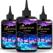 300G UV Cure Resin Hard, Upgraded Crystal Clear Premixed Resin for Jewelry Makin