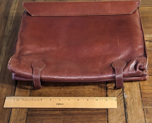 Briefcase Brown Leather Organizers Men’s Bag, Vintage - Picture 4 of 10
