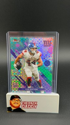 CAM SKATTEBO 2025 TOPPS FINEST COMMON X-FRACTOR ROOKIE #18 NY GIANTS