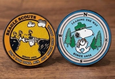 PEANUTS BEAGLE SCOUTS BADGE MYSTERY ENAMEL PIN BLIND BOX SERIES