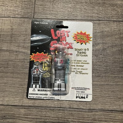 Lost in Space Keychain Robot B-9 Talking Factory Sealed Vintage Dead Batteries