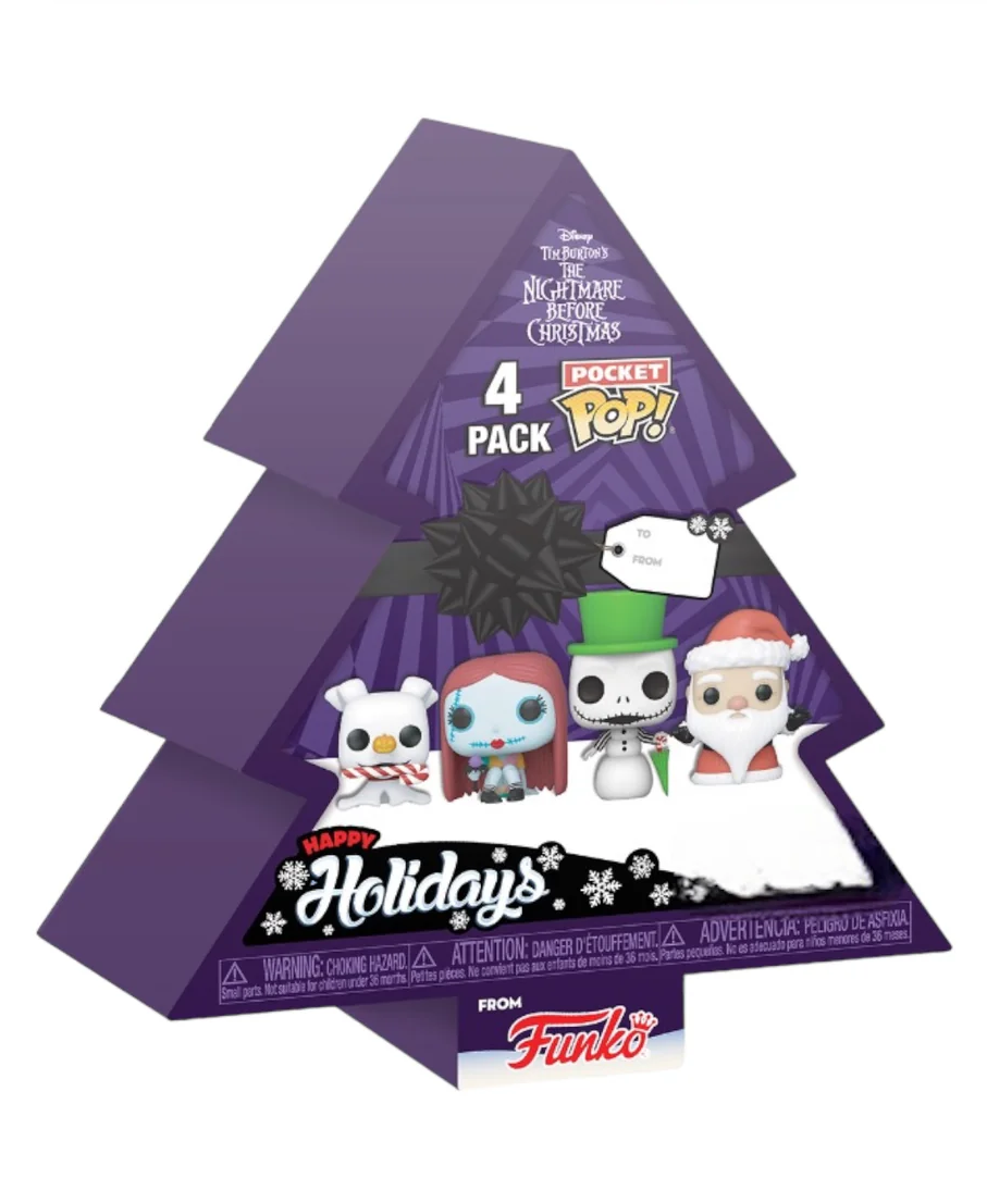 The Nightmare Before Christmas Tree Holiday Box Funko Pocket POP! 4-Pack