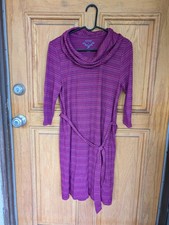 Sonoma Life Style Womens Medium Pullover Cowl Neck Burgundy Sweater Dress