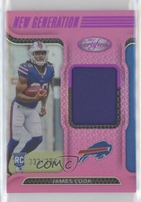 2022 Certified New Generation Jerseys Mirror Pink 33/299 James Cook #NGJ-JC 0v39