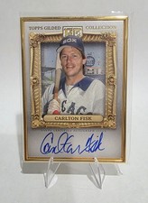 2024 Topps Gilded - Gold Framed Hall of Famer Autographs Carlton Fisk /99