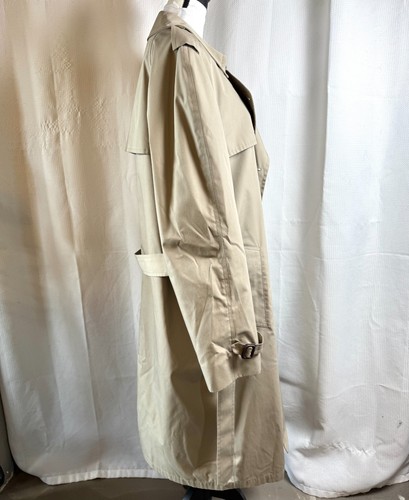 Vintage London Fog Mens Maincoats Trench Coat 46 Long Removable Fur Lining EUC - Picture 9 of 13