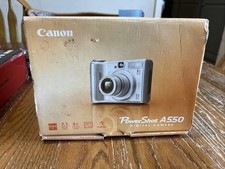 Canon Digital Camera PowerShot A550 7.1MP Silver Tested With Box