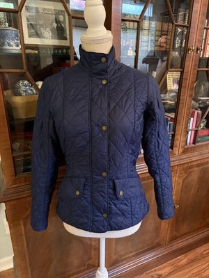 BARBOUR Women's Small US 4 UK 8 Blue Jacket Quilted Coat 