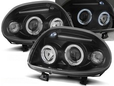 Faros para Renault Clio II 1998 1999 2000 2001 VR-1524 Angel Eyes Negro