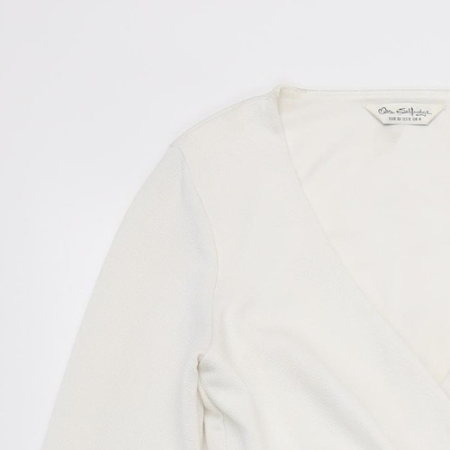 Miss Selfridge Women's White Wrap Dress Size 4 - Picture 12 of 12