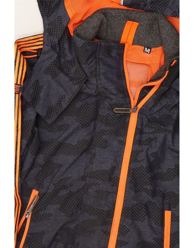SUPERDRY Mens Graphic Windbreaker Jacket UK 38 Medium Grey Camouflage AJ10 - Picture 3 of 3