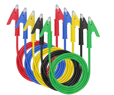 Alligator Clips Electrical Test Leads Set, 15A Jumper Wires Heavy Duty with... 