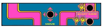 Ms Pac Man control panel overlay cpo graphics original full size machine
