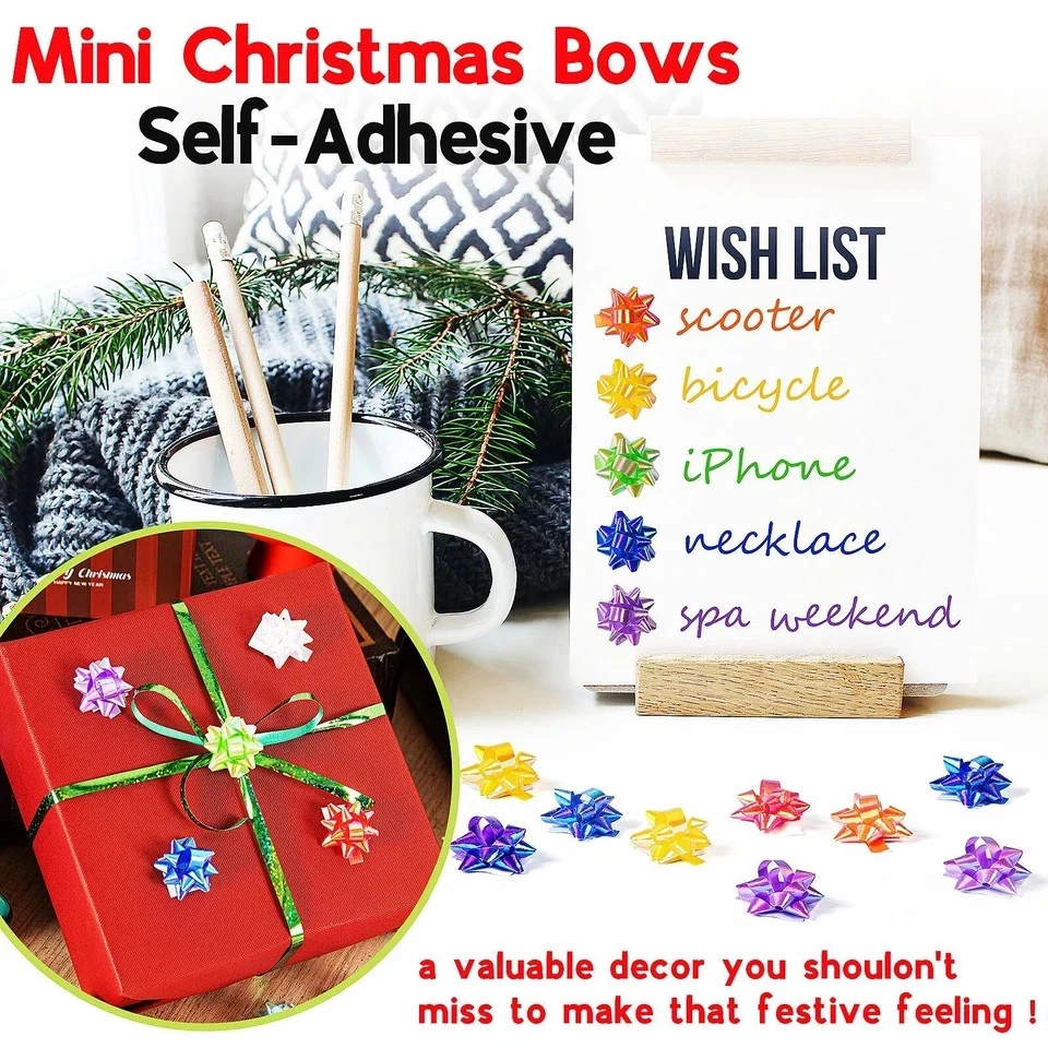 Mini lazos envolventes de regalo de 110 piezas de 1 pulgada para bodas de cumpleaños de San Valentín Foto 3 de 4