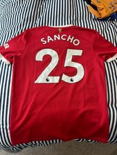 Manchester United Sancho 25 Adidas Home Football Shirt 2021/22- large 
