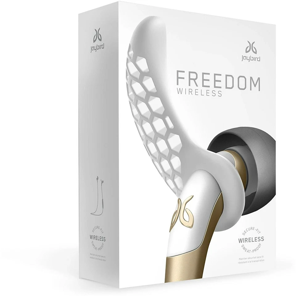 Auriculares deportivos Jaybird Freedom F5 inalámbricos Bluetooth - blancos/dorados Foto 3 de 4