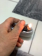 vintage ronson table lighter varaflame