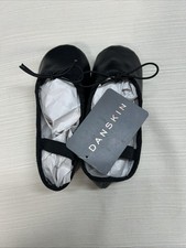 Little Girls Black "DANSKIN" Full Sole BALLET Shoes/ SLIPPERS sz 10