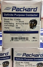 HVAC Packard C140A Definite Purpose Contactor 1 Pole + Shunt Coil Voltage 24V