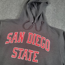 San Diego State Aztecs Hoodie Sweatshirt Mens Large Champion Gray NCAA Football