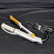 InStyler Rotating Hair Straightening Curling Hot Iron 1 1/4" IS1001 Silver