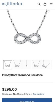Infinity Knot Diamond Necklace