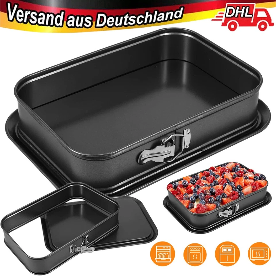 Springform 35.4*24cm Kuchenform RECHTECKIG Backform Tortenform Große Backform - Bild 3 von 4