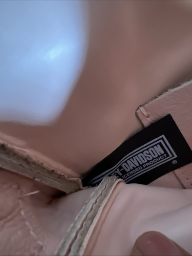 Harley Davidson Pink Leather Clip On Belt Bag Loop Clasp Bag GUC - Afbeelding 7 van 7