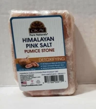 Okay Pure Naturals Himalayan Pink Salt Pumice Stone Detoxifying 84Minerals 