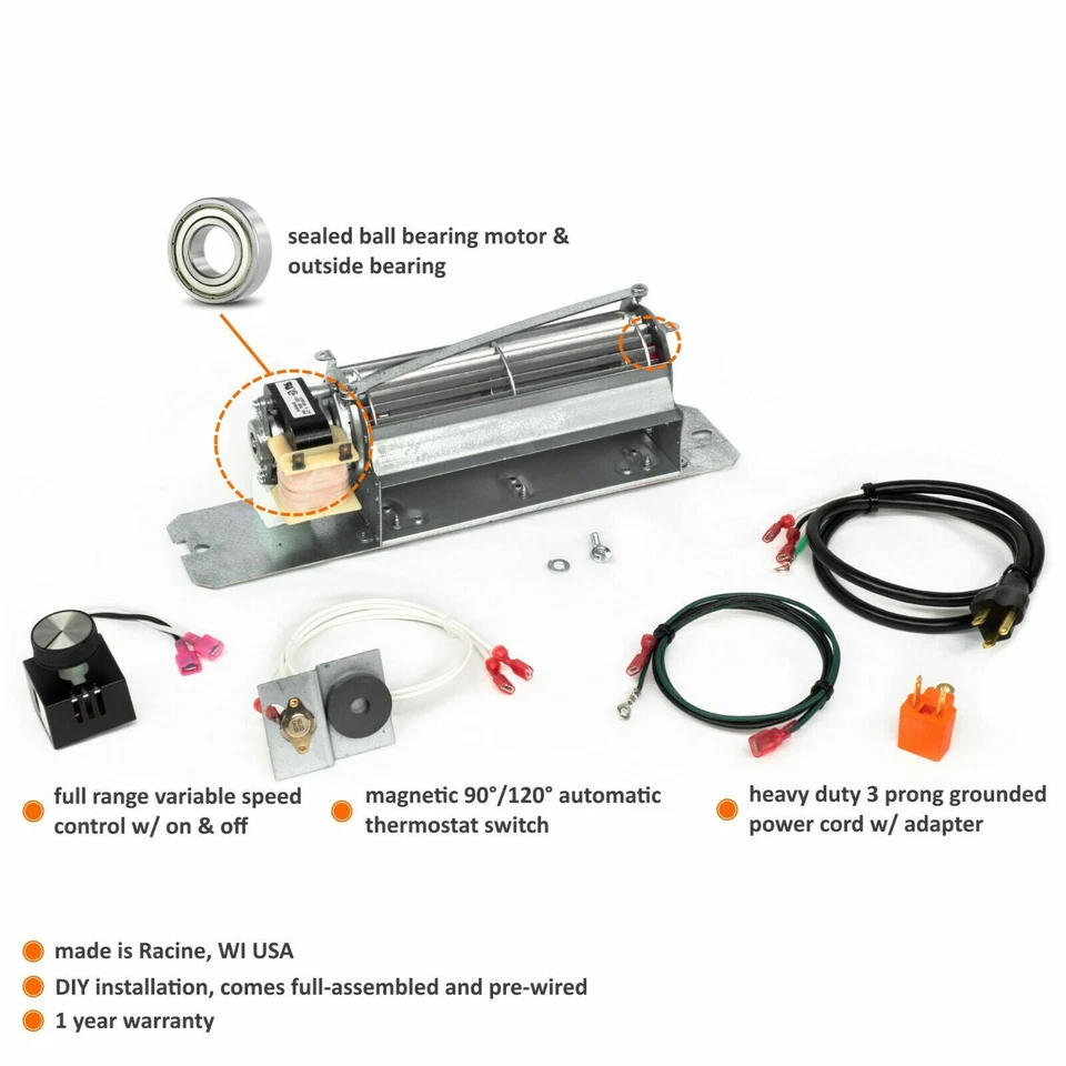 GZ550-1KT鼓风机套件适用于大陆和拿破仑壁炉 — 第 2/4 张图片