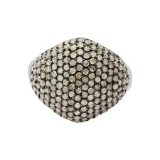 Wonderful Single Cut White CZ with Bright Polish Wedding Collection Ring