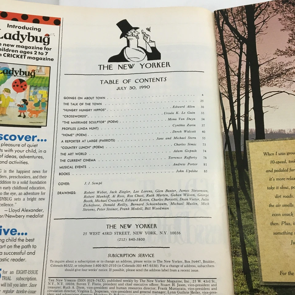 The New Yorker Full Magazine July 30 1990 Meeting of Men Jeean-Jacques Sempe Foto 2 de 2