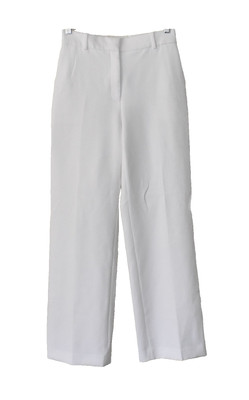 A4 NEW BABATON ARITZIA Pure White Cotton Blend Straight Trouser Pants Size 2