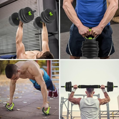 4-In-1 Adjustable Weight Dumbbell Set, 88lbs Free Weight Set w/Barbell Connector - 第 7/8 張圖片