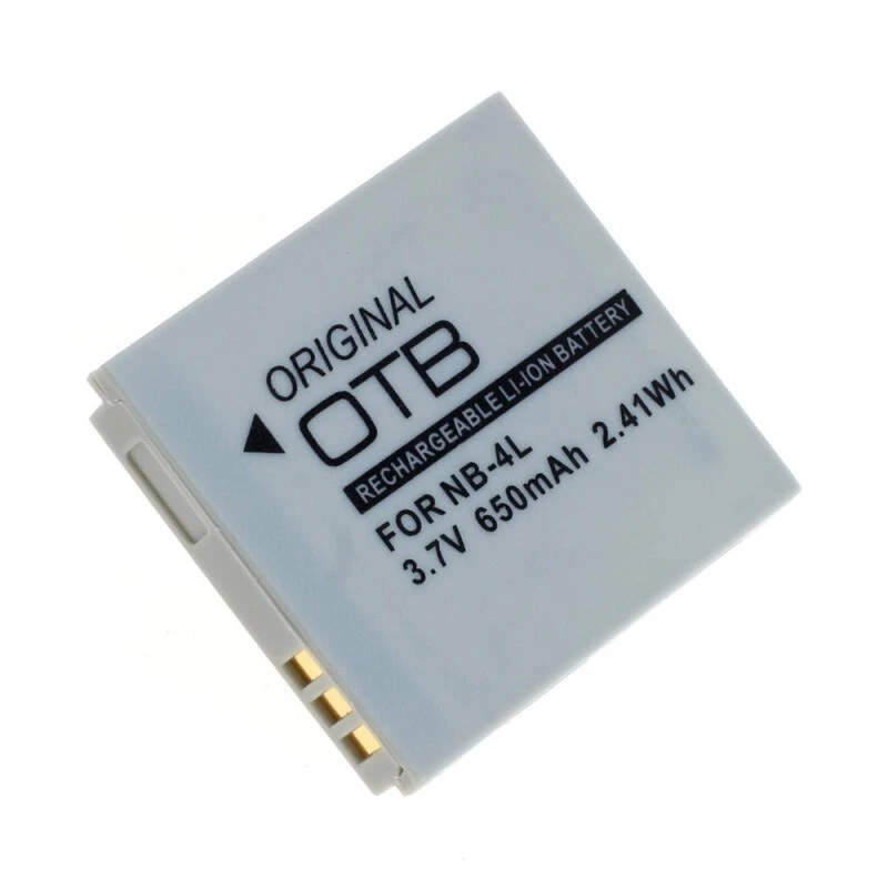 Akku kompatibel zu Canon NB-4L - NB4L 3,7V - 650 mAh Li-Ion Original OTB - Bild 3 von 3