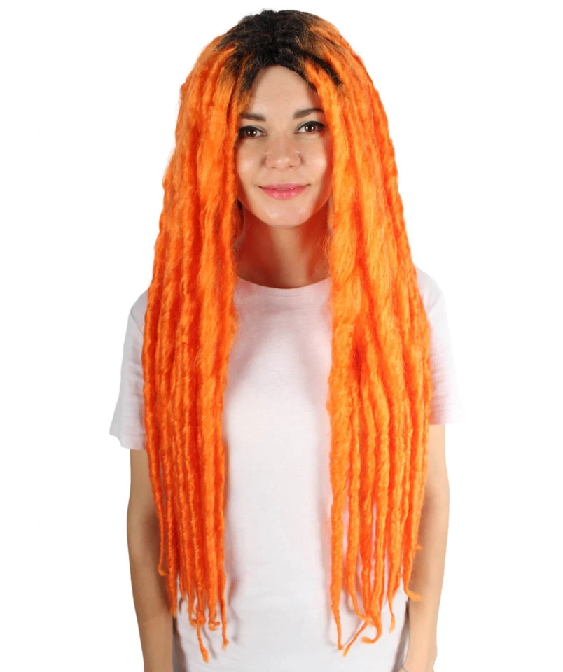 Peluca Larga Rasta para Mujer, Raíces Oscuras Halloween Cosplay Pelucas, Varios Colores Foto 3 de 4