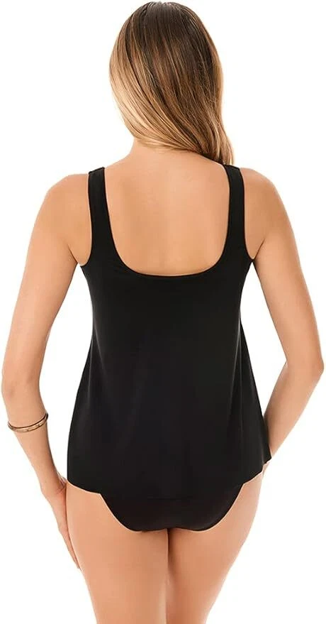 Camiseta tankini Miraclesuit 302971 Illusionist Ursula para mujer, negra - talla US 8 Foto 2 de 4