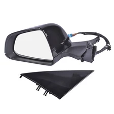 Left Driver Side Rear View Mirror Power Fold Heated Black For Tesla 3 M3 2017-23