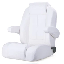 NORTHCAPTAIN Premium Reclining Pontoon Captain's Chair Boat Bucket Seat,White
