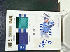 Jake Fraley 2020 Absolute Tools of the Trade 2 Swatch Signatures RC Auto /149