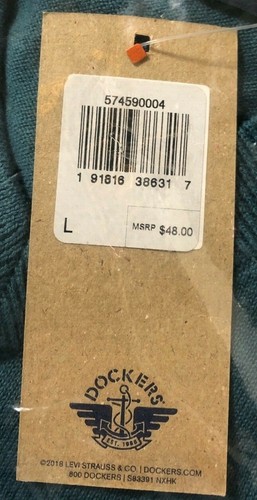 Dockers Men's Sweater V-Neck sleeveless Fleece Vest, Dragonfly, Large - 第 8/8 張圖片