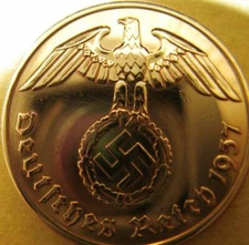 Old Germany 1 Reichspfennig 1937-Genuine Coin Third Reich-WWII-Antique-Vintage