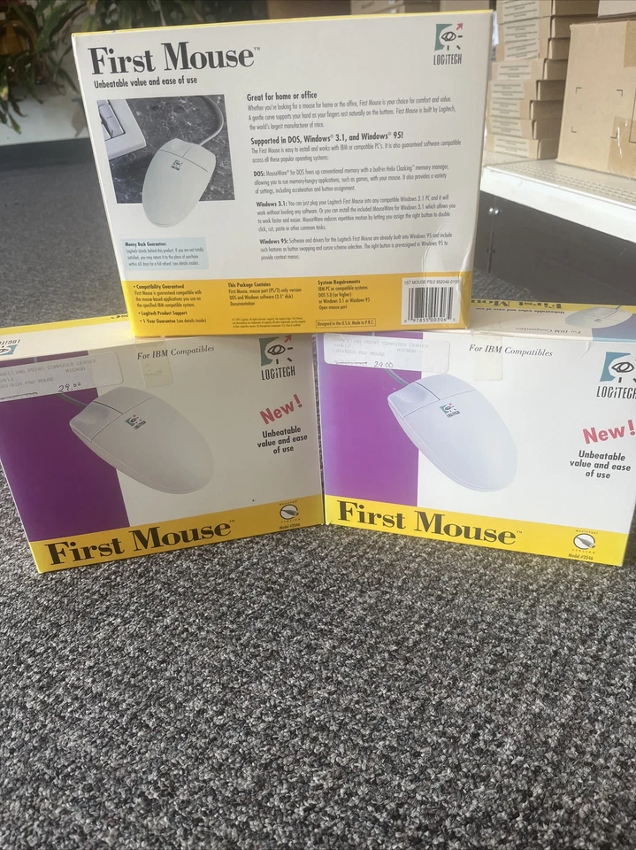 Logitech First Mouse Mouseport Model 2046 IBM Compatible PS/2 Version - Image 4 of 4