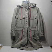 Rag & Bone Ny Ladies Green Olive Voltaire Hooded Jacket Coat Parka Xs (bb22)