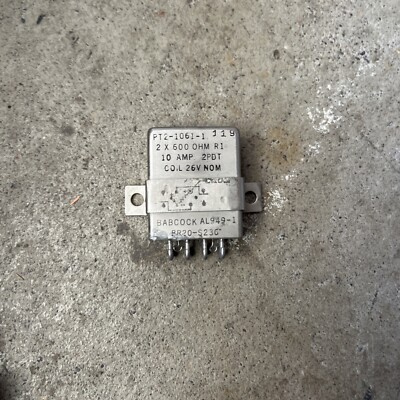 PT2-1061-1 2x600 ohm 10A 2PDT 26V Relay Babcock AL949-1 BR20-S236