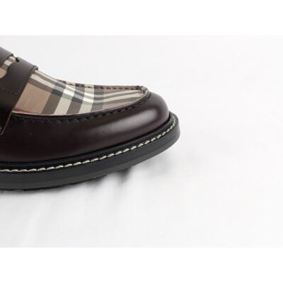 Burberry Checked Leather Loafers in Conker Melange BNWB 7 UK | eBay