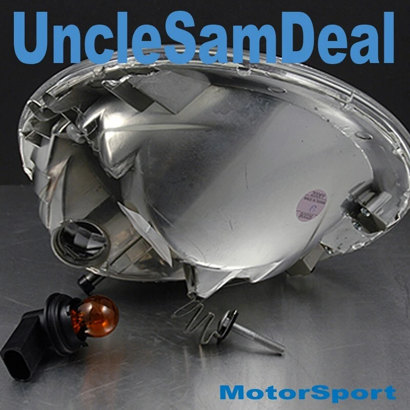 98-05 PARA VW VOLKSWAGEN ESCARABAJO CARCASA NEGRA TRANSPARENTE LUCES TRASERAS PAR AJUSTE DIRECTO Foto 2 de 2