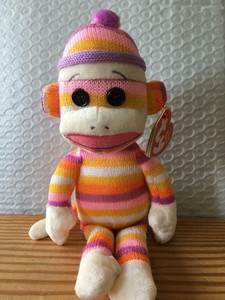 sock monkey beanie baby