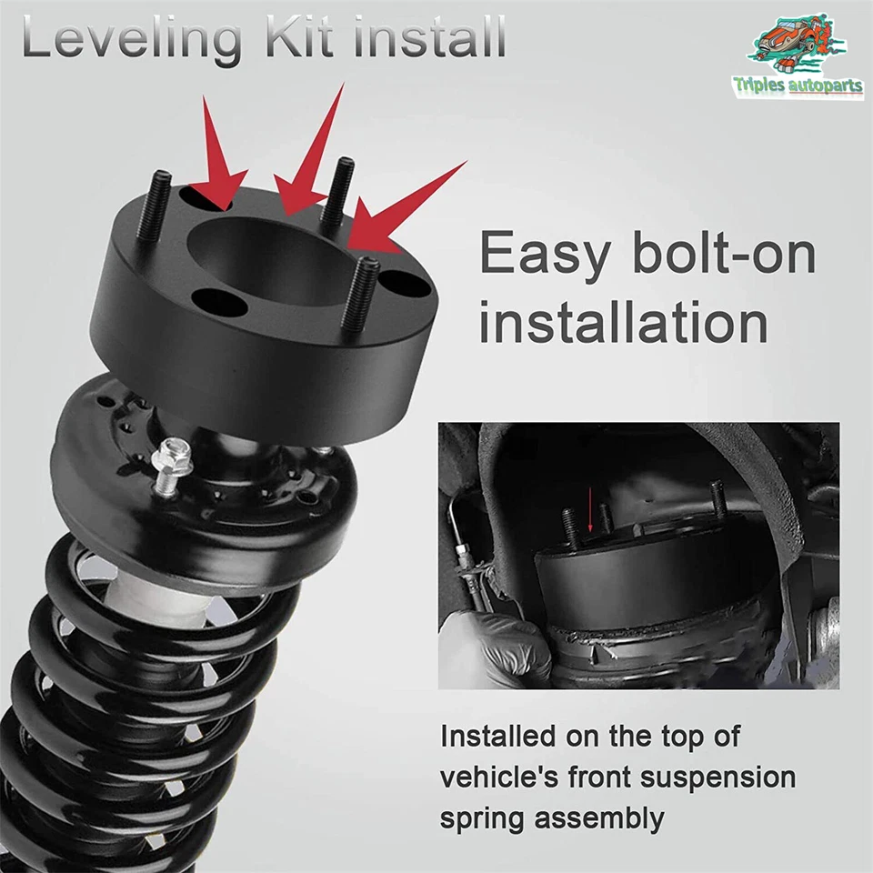 Kit de elevación niveladora espaciador de amortiguador de puntal de bobina delantera de 25 mm para Toyota Hilux GUN125 XZ Foto 2 de 4